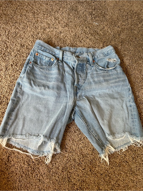 Levi's Pants - Levi's Light Blue Distressed Cutoff Jean Shorts